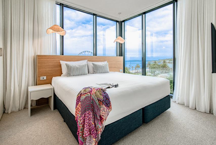 Vue Apartments Geelong Two Bedroom Deluxe Main Bedroom